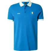 BOSS Shirt 'Paddy' blauw / wit