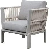 AVH-Collectie Veneto lounge tuinstoel latte zand aluminium rope