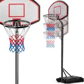 Deuba Basketbalring met Verstelbare Mand 257- 305cm Wielen