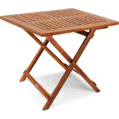 Casaria Bijzettafel Acaciahout 70x70x73cm Inklapbaar