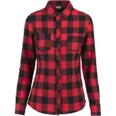 Urban Classics Blouse vuurrood / zwart