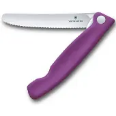 Victorinox Swiss Classic Picnic Knife 6.7835.FC1 Wavy, Purple, vouwbaar gekarteld groentemes