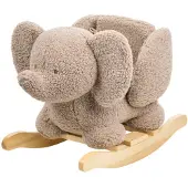 Nattou olifant Teddy - schommelpaard - Hobbelpaard - 59 x 45 cm - Taupe
