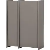 Woood Brock 2-Deurs Kast - Essen Fineer - Warmgrijs - 140x102x44