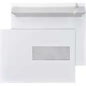 Staples dienstenvelop wit 156 x 220 mm 80 grams - EA5 venster rechts Peel & Seal (500 stuks)