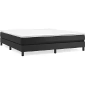 vidaXL Boxspring bed kunstleer zwart 160x200 cm