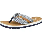 s.Oliver Teenslipper navy / karamel / wit