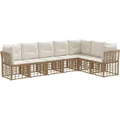 vidaXL Buiten bank set Naturel Polyester