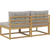 vidaXL 2 Stuk Buiten Midden Sofa Polyester Wit
