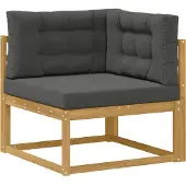 vidaXL Buitenhoekbank Polyester Wit