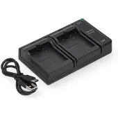 123accu Olympus LI-10B / LI-12B USB-C double slot oplader (4.2V, 0.7A, huismerk)