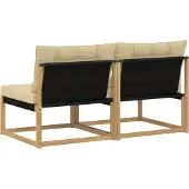 vidaXL Buiten Midden Sofa Massief Acacia Hout Wit