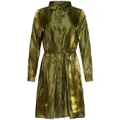 Smashed Lemon Glanzende midi-jurk met taillekoord |