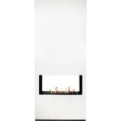 Xaralyn Bio-ethanol haard - Ambiance BOW - wit hout - 3,5 KW verwarming - tunnelhaard - room divider