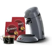 Saeco Senseo koffiepadmachine – Inclusief 2 Gratis Senseo glazen - Crema Plus – 1 of 2 koffie tegelijk - Blauw - HD7806/52