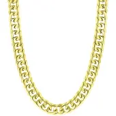 Lucardi Dames Ketting met gourmetschakel - Staal - Ketting - Cadeau - 60 cm - Goudkleurig