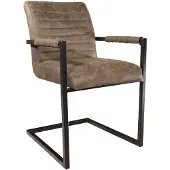 Lizzely Garden & Living Eetkamerstoel met armleuning donkergroen Noor design