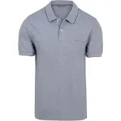 Gant Heren Tweekleurig blauw poloshirt (L), Casual, Katoen, Korte mouwen 2014102