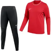 Nike Dri-FIT Park 26 Trainingspak Dames Rood Zwart