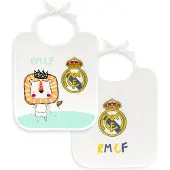 Interbaby REAL MADRID - slabbetjes set - waterdicht badstof katoen - wit