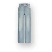 Vingino wide leg jeans light blue denim Blauw Meisjes Katoen Effen - maat 164