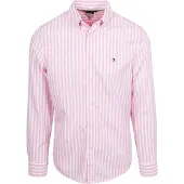 Tommy Hilfiger Overhemd 'FLEX' pink / wit