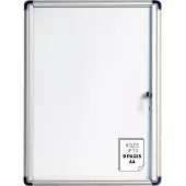 BI-Office Enclore Indoor Budget Vitrine Magnetisch 1 x A4 Ja Gelakt staal 28,9 (B) x 37,9 (H) cm Wit