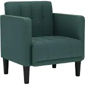 vidaXL Fauteuil met armleuningen Donkergroen 53 cm Stof