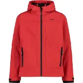 CMP - Boy's Jacket Fix Hood Softshell - Softshelljack 116, rood