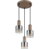 Globo Hanglamp Walton 3 Lichts Koffie Bruin