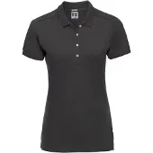 Russell athletic Russell Dames/Dames Stretch Fitted Poloshirt (Zwart)