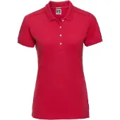 Russell athletic Russell Dames/Dames Stretch Fitted Poloshirt (Klassiek rood)