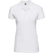 Russell Dames/Dames Stretch Slim Poloshirt (Wit)