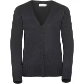 Russell athletic Russell Collectie Dames/Dames V-hals Gebreid Vest (Houtskool mergel)