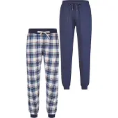 Phil&Co. Pyjamabroek 'Cozy Classics' donkerblauw