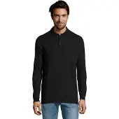 Sols Heren Ster Poloshirt met Lange Mouwen (Marine)