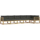 vidaXL Buiten bank set 4 st Wit en antracietkleurig Polyester