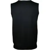 Sols Unisex volwassen heren gebreid mouwloos sweatvest (Zwart)