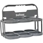 Softee Opvouwbare Flessenhouder Deluxe Voor 6 Flessen Zwart