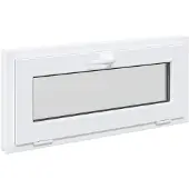 vidaXL Kelderraam RISOR 90 x 40 cm PVC en Glas Wit