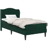 vidaXL Bedframe met hoofdeinde, donkergroen, 80 x 200 cm, fluweel