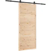 vidaXL Schuifdeur 80 x 208 cm Massief grenenhout Naturel