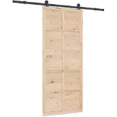 vidaXL Schuifdeur 80 x 208 cm Massief grenenhout Naturel