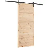 vidaXL Schuifdeur 80 x 208 cm Massief grenenhout Naturel
