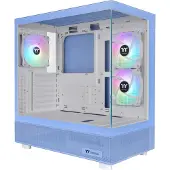 Thermaltake View 270 Plus TG ARGB Hydrangea Blue Midi-tower Gaming-behuizing Blauw 3 voorgeïnstalleerde LED-ventilators, Geschikt voor AIO-waterkoeling,