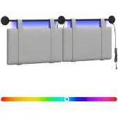 vidaXL Hangend hoofdbord Wolkgrijs Stof
