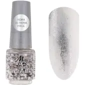 MollyLac Nail Art Hema/di-Hema Free Water Ink Aquarel Metallic Zilver