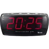 Ices FM-klokradio met jumbodisplay