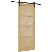 vidaXL Schuifdeur Naturel 86 x 211 cm Massief grenenhout