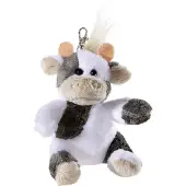 Heunec pluche sleutelhanger koe 10cm - knuffel sleutelhanger.